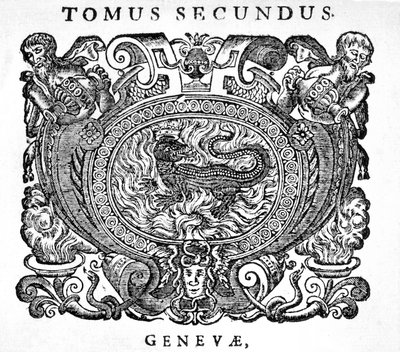 Woodcut device on title-page of Bibliotheca chemica curiosa by Unknown